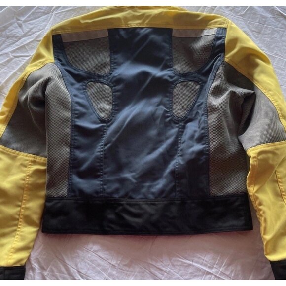 BMW Air Flow 2 Women's Size 8R Motorcycle Jacket Padding Armor Yellow RARE - Picture 3 of 16